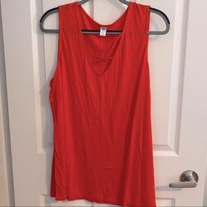 NWT neon orange v-neck tank